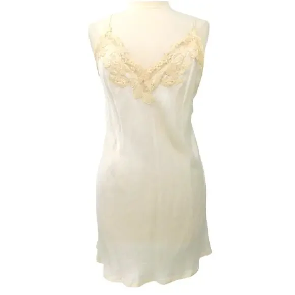 La Perla | Dresses | La Perla Womens Ivory Halo Silk Slip Dress With  Frastaglio Size Large Luxury | Poshmark
